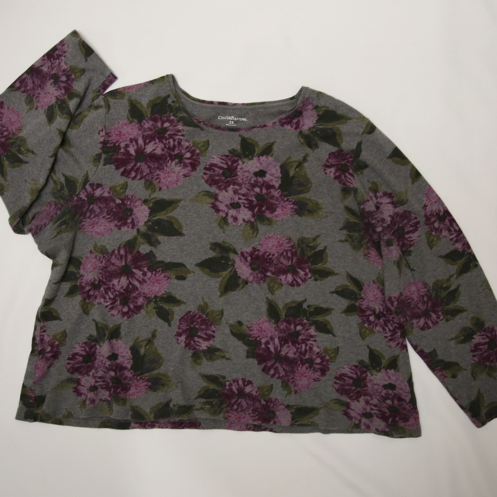 Croft & Barrow Womens Plus Size 2x Long Sleeve Top